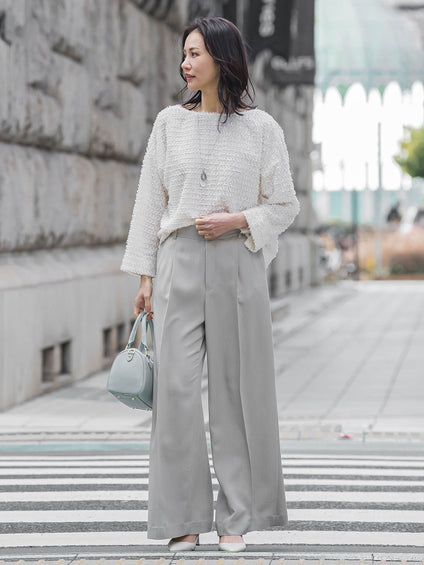 カットジャガードブラウス