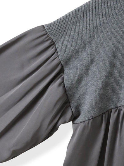 【WEB限定】”1枚でサマになる”とろみサテンふんわりニット