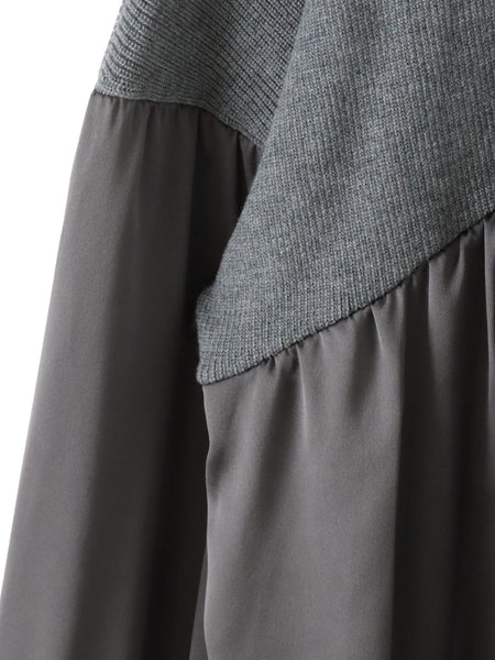 【WEB限定】”1枚でサマになる”とろみサテンふんわりニット