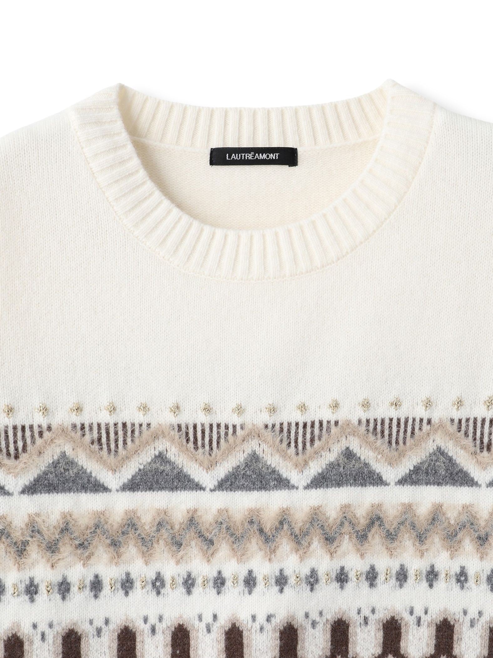 ノルディック柄ニット≪洗える≫