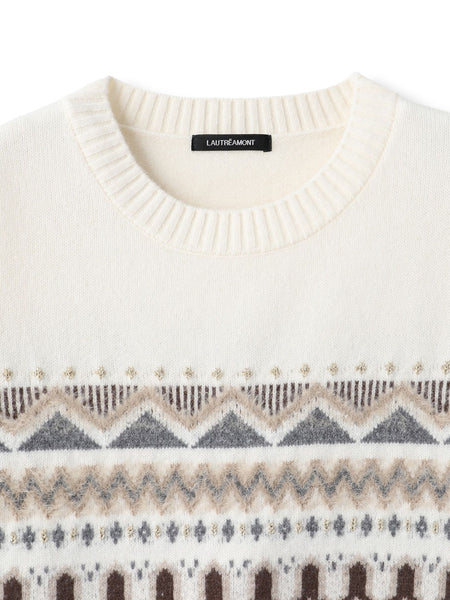 ノルディック柄ニット≪洗える≫