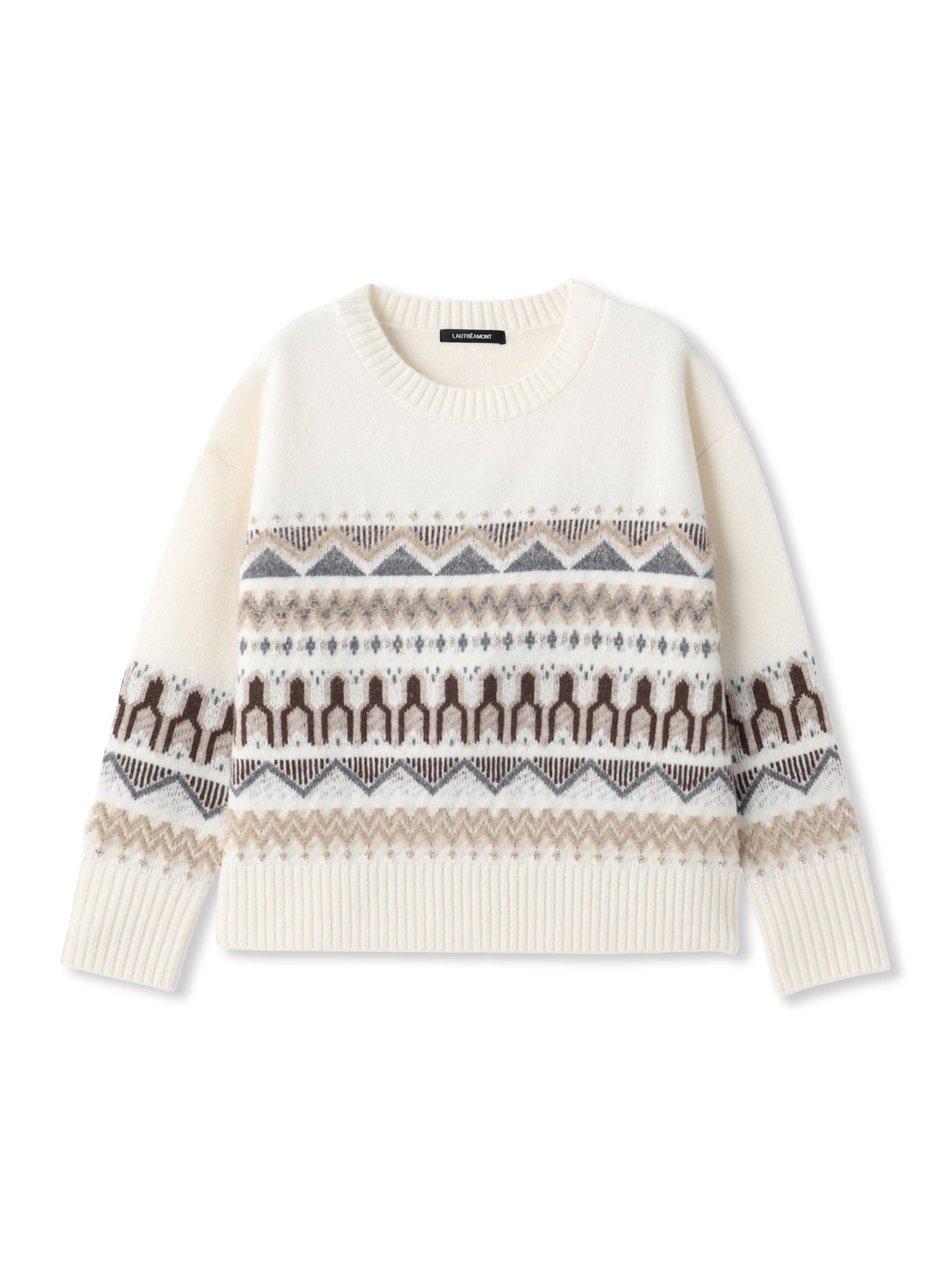 ノルディック柄ニット≪洗える≫