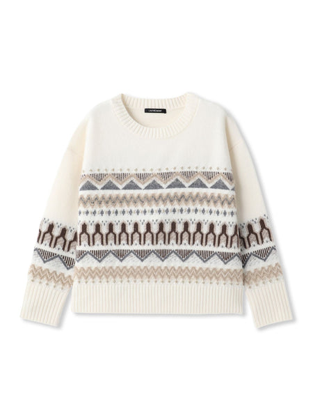 ノルディック柄ニット≪洗える≫