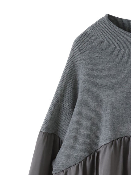 【WEB限定】”1枚でサマになる”とろみサテンふんわりニット