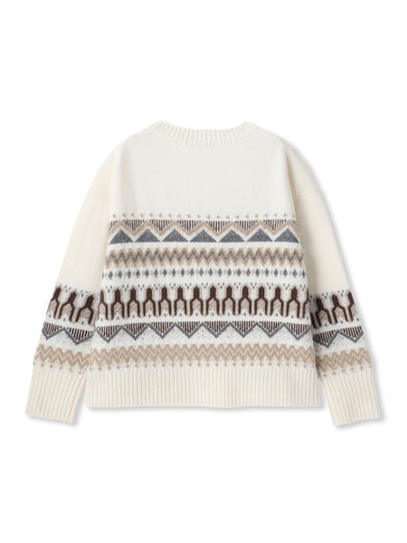 ノルディック柄ニット≪洗える≫