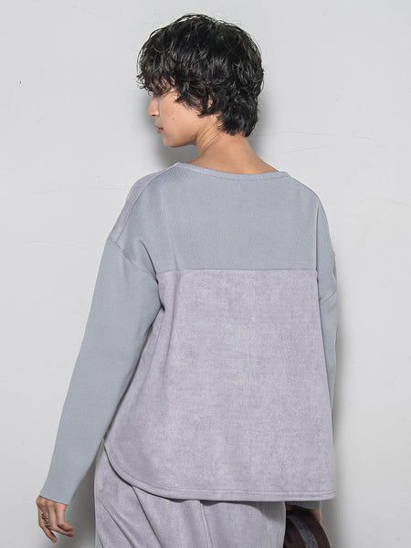 【新色追加】スウェード調×ニットスカートセットアップ≪手洗い可能≫