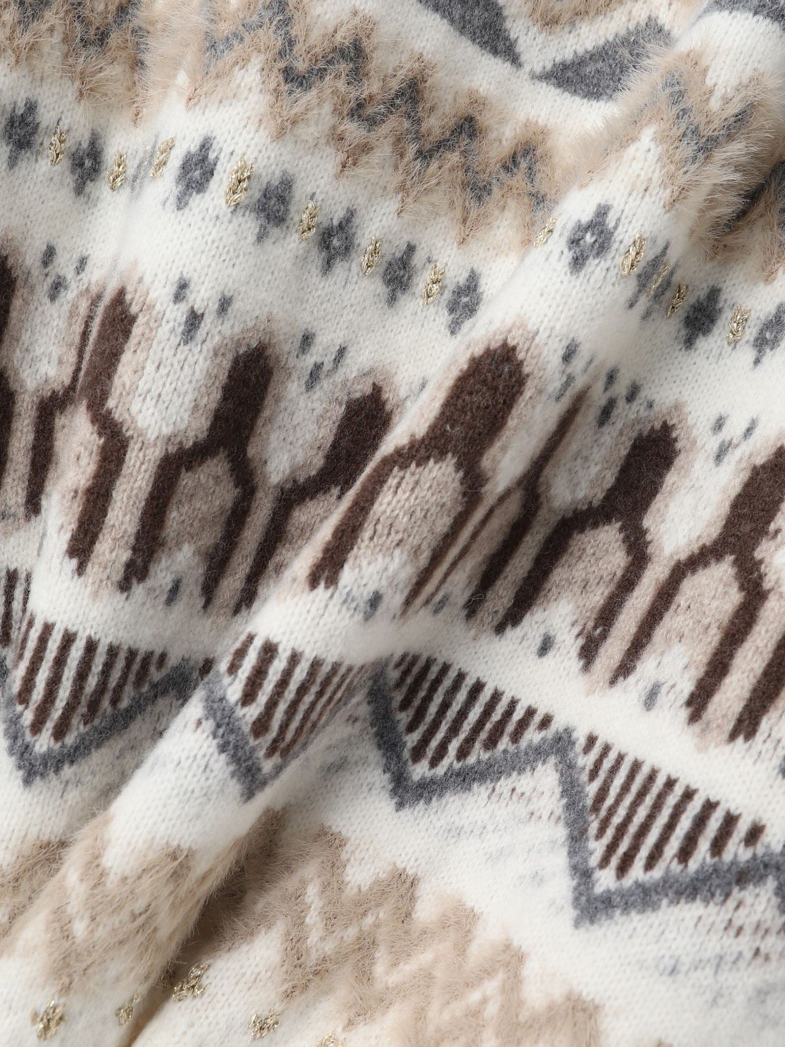 ノルディック柄ニット≪洗える≫