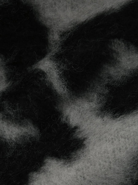 レオパードジャガードシャギーニットカーディガン