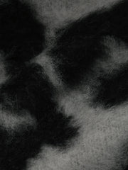 レオパードジャガードシャギーニットカーディガン