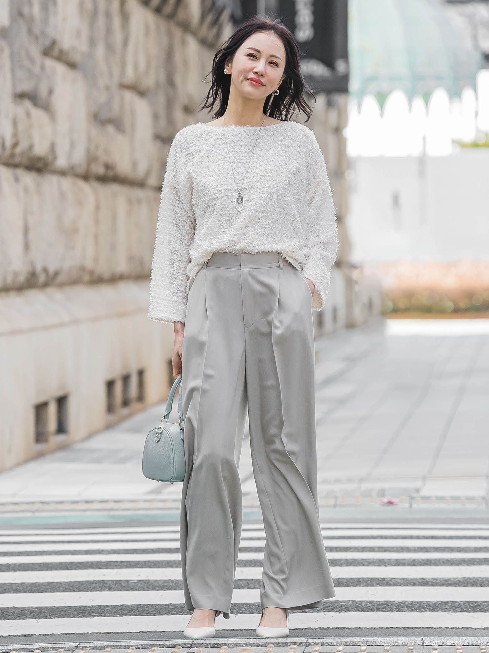 カットジャガードブラウス