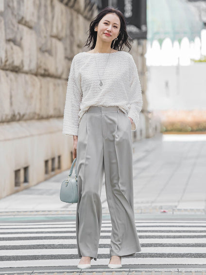 カットジャガードブラウス