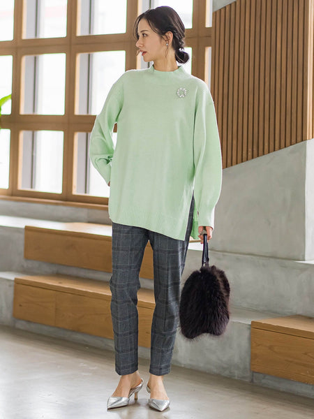 ファインメリノウールチュニックニット≪洗える≫