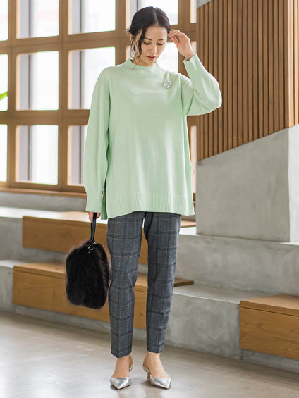 ファインメリノウールチュニックニット≪洗える≫