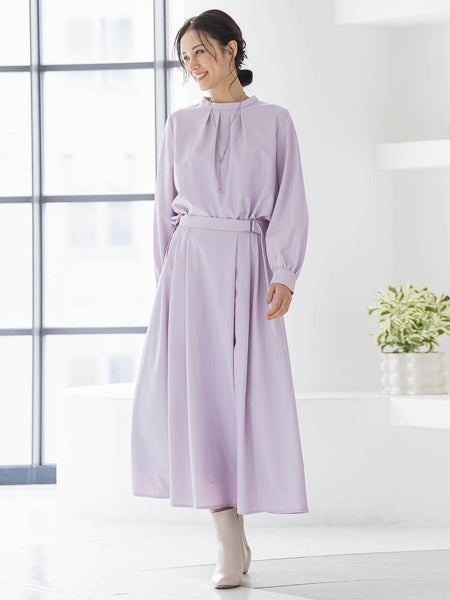 ウールブレンドストレッチフレアスカート≪セットアップ対応/手洗い可能≫