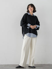 【WEB限定】”3コーデが叶う2点セット”ニット×シャツ