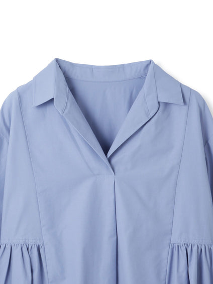 モイストブロードラッフルヘムブラウス