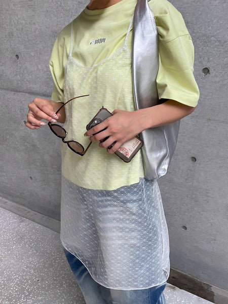 【ENIM BY VICKY】ハイゲージENIMロゴ刺繍Tシャツ《手洗い可能》