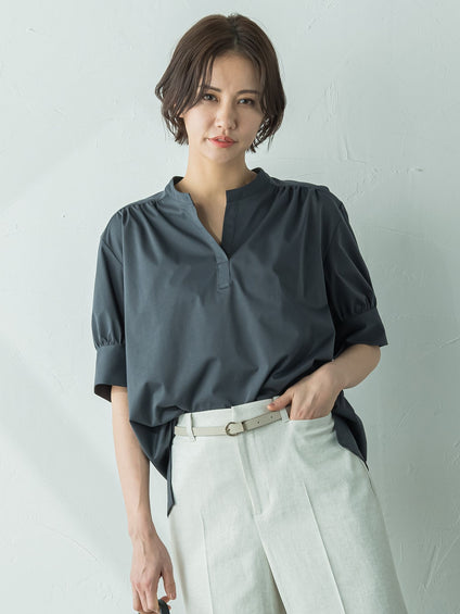 ライクアウーヴンカットソー≪接触冷感/洗濯機で洗える≫