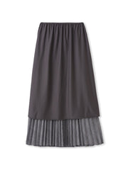 アシンメトリーコンビプリーツスカート