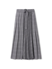 アシンメトリーコンビプリーツスカート