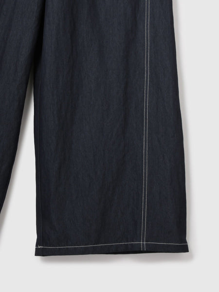 【シーズンレス】ナイロンツイルデニムイージーワイドパンツ