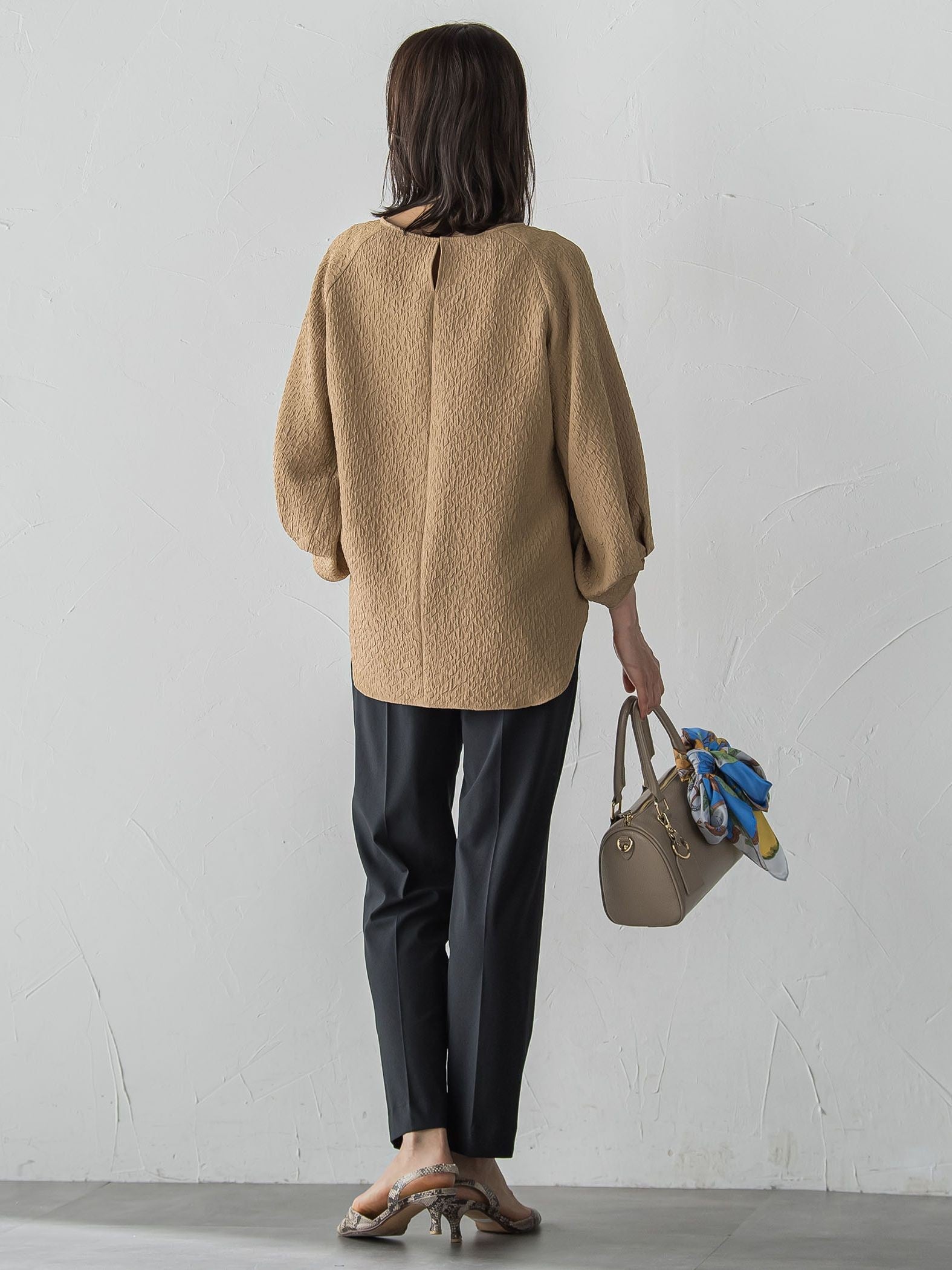 【WEB限定】エアリージャガードブラウス≪洗濯機で洗える≫