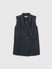 【シーズンレス】ナイロンツイルデニムベスト