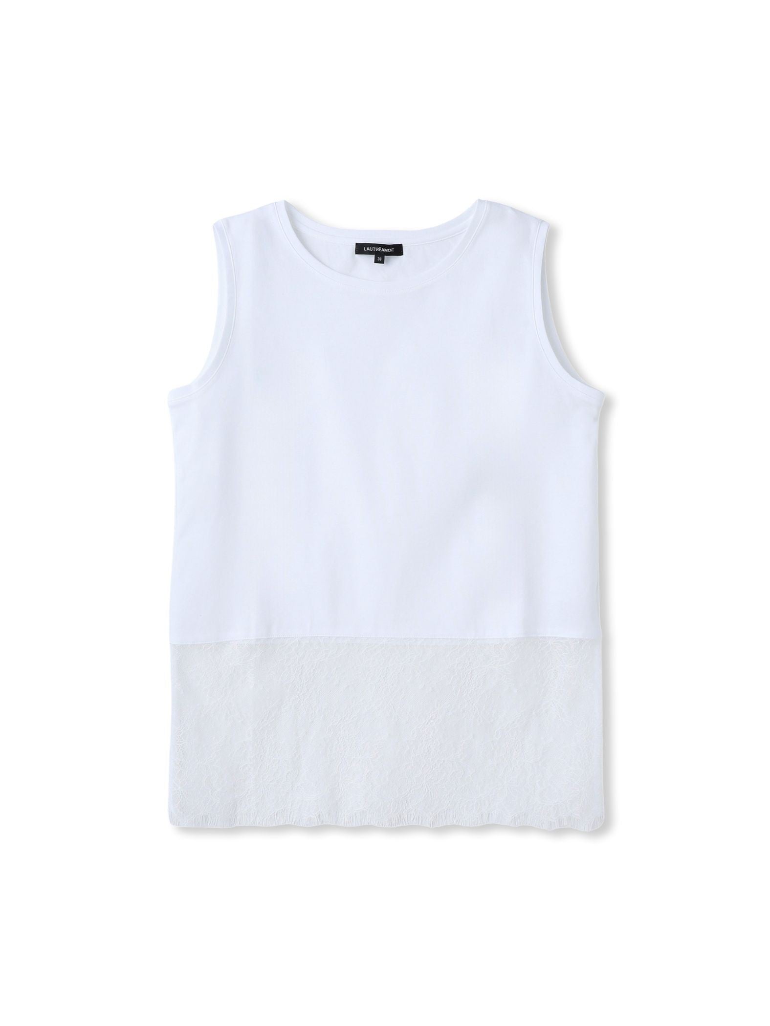 裾レーススムースカットソー