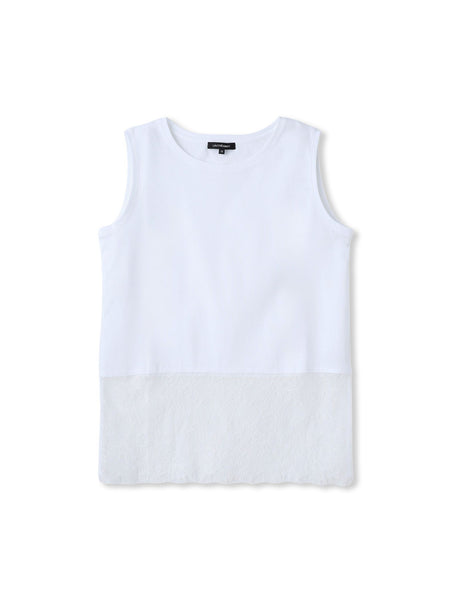 裾レーススムースカットソー