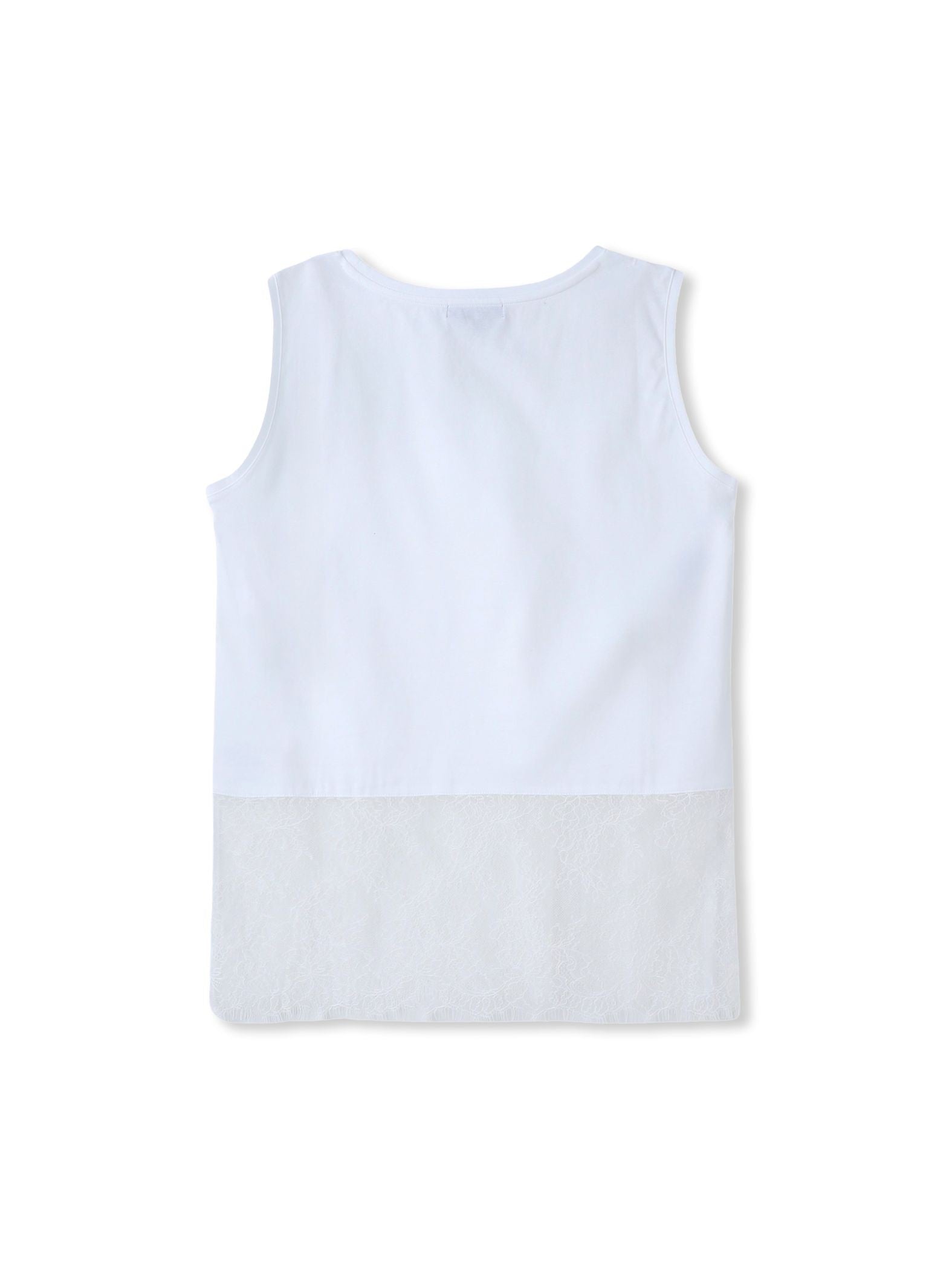 裾レーススムースカットソー