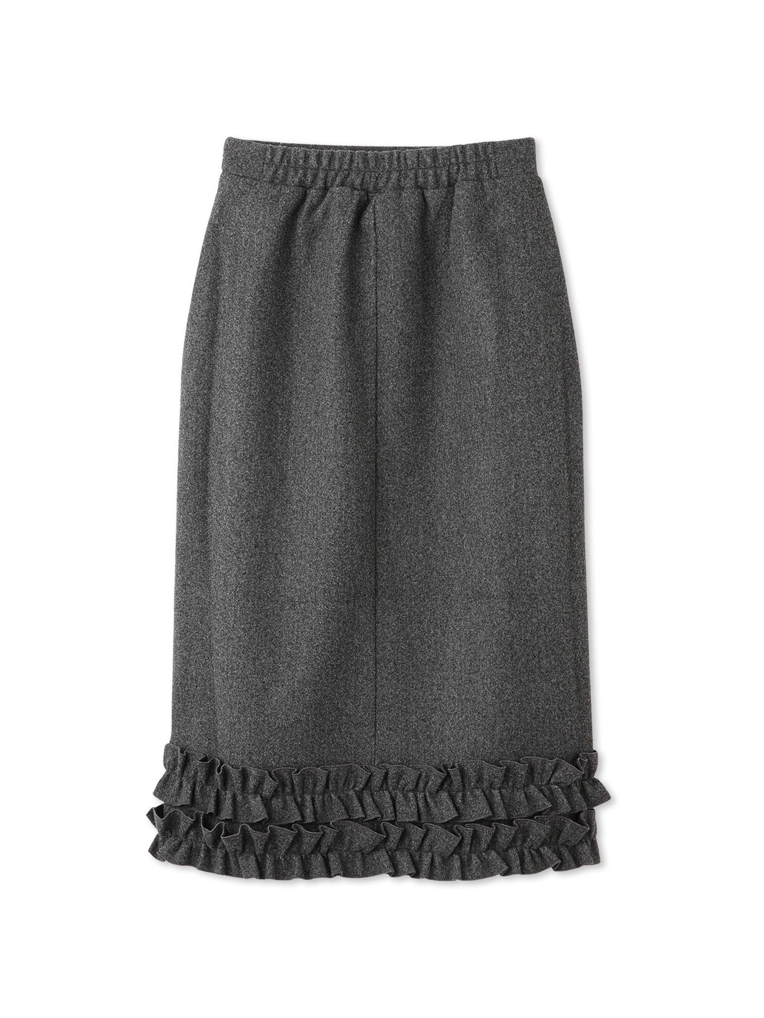 ウールライクフリルヘムAラインスカート