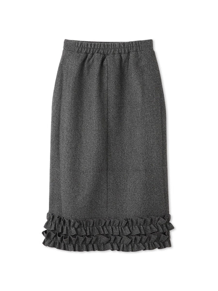 ウールライクフリルヘムAラインスカート