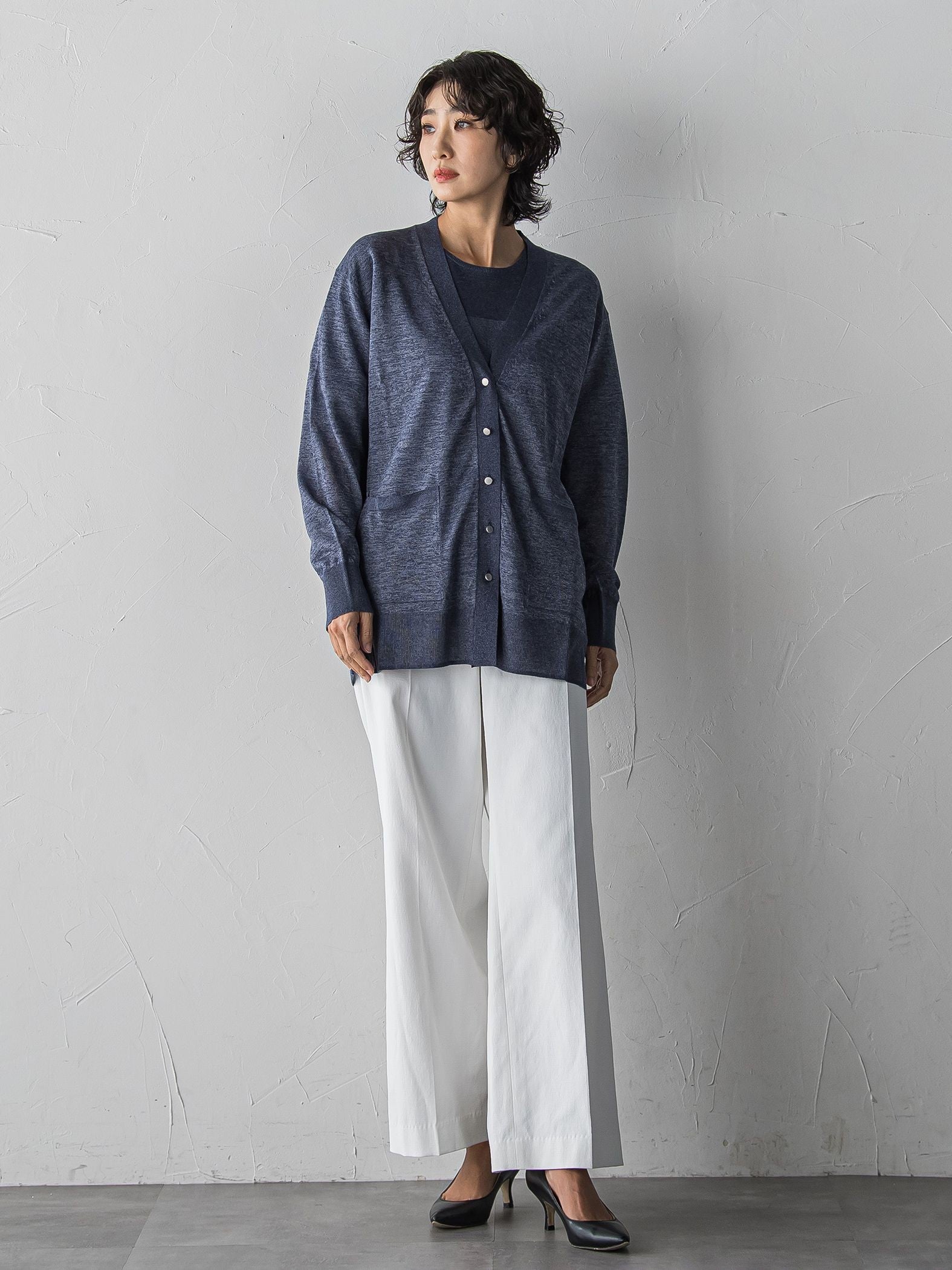 【WEB限定/+5cm丈長め】【極・名品パンツ】シェルタリングワイドパンツ