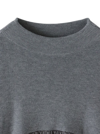 【WEB限定】”1枚でサマになる”とろみサテンふんわりニット