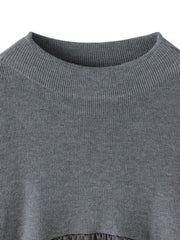 【WEB限定】”1枚でサマになる”とろみサテンふんわりニット