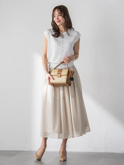 ラッセルレースチェックスカート