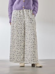マルチフラワーイージーワイドパンツ≪手洗い可能≫