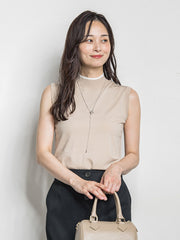 ノースリーブハイネックニット ≪手洗い可能≫