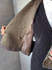 ウールライクショートパイピングジャケット