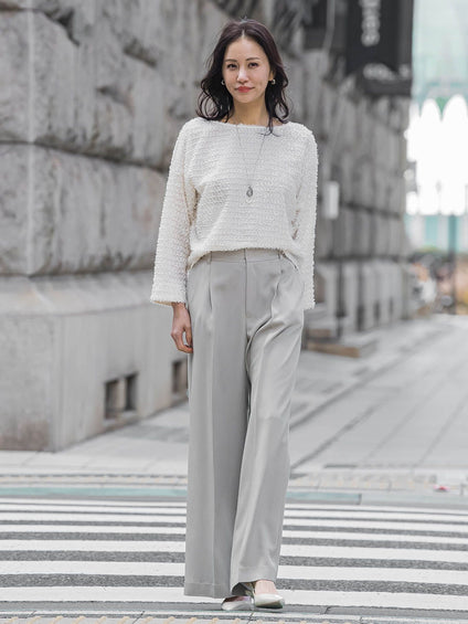 カットジャガードブラウス