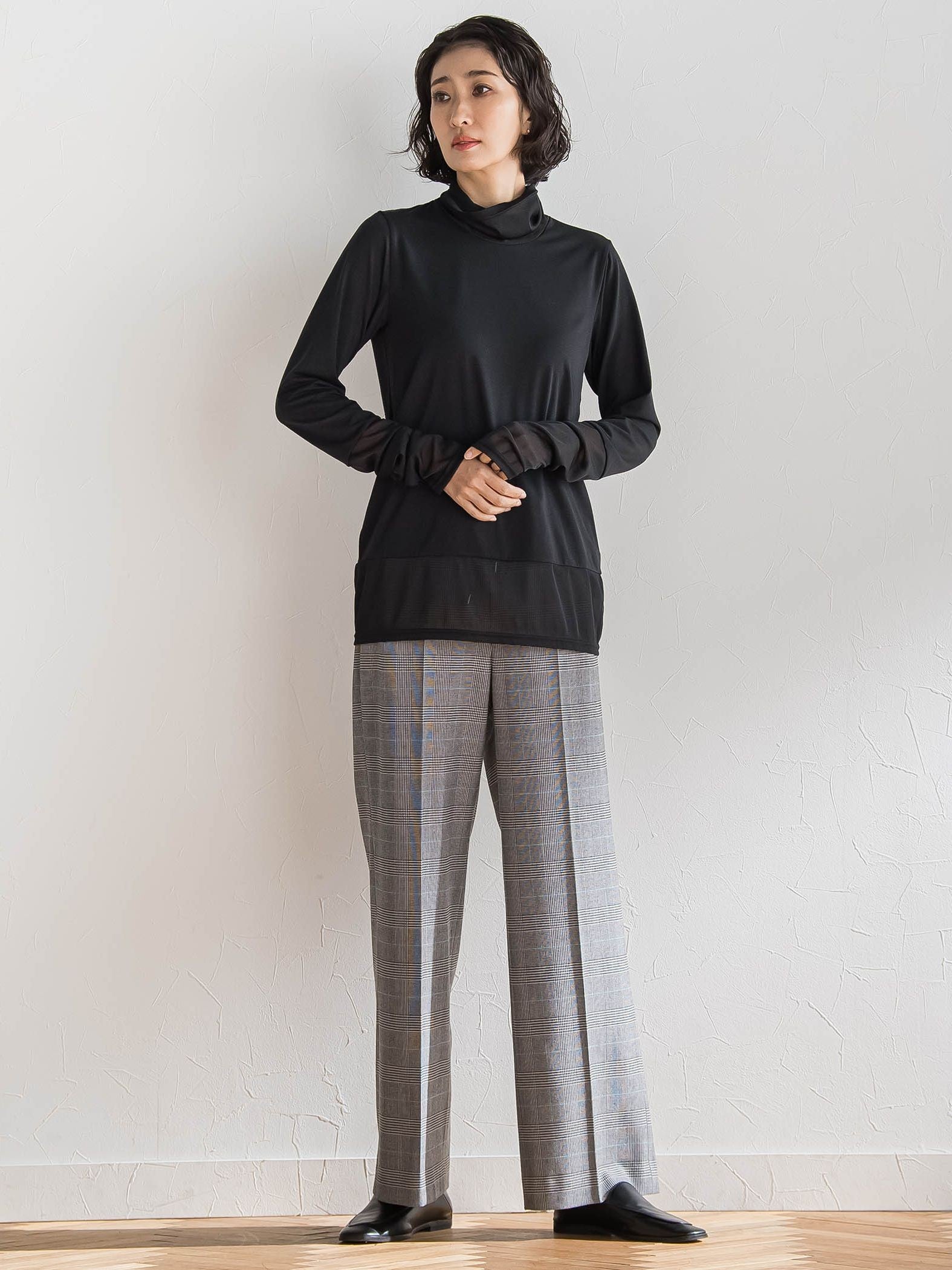 シアー切り替えカットソー