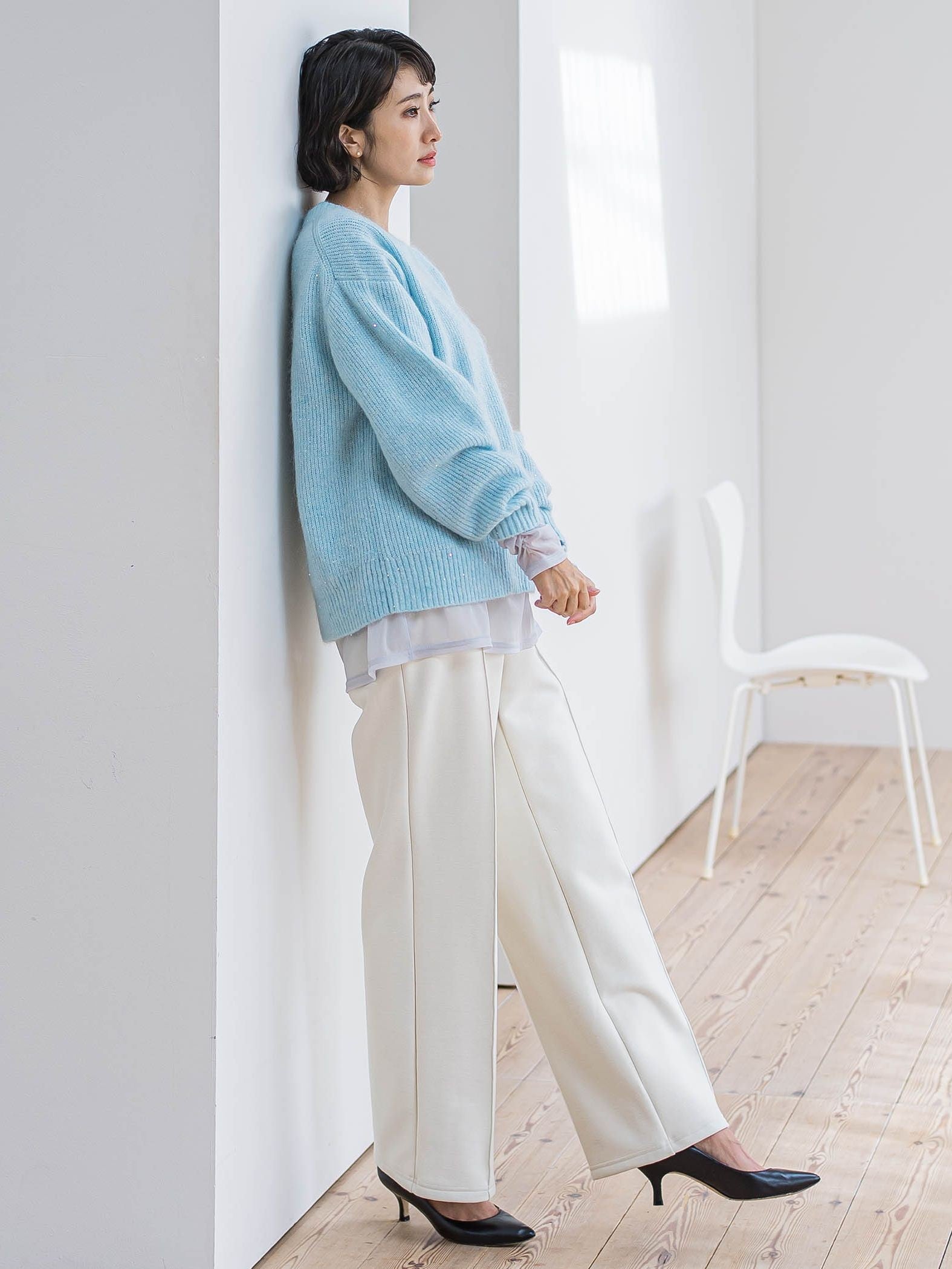 モヘヤスパンコールニット