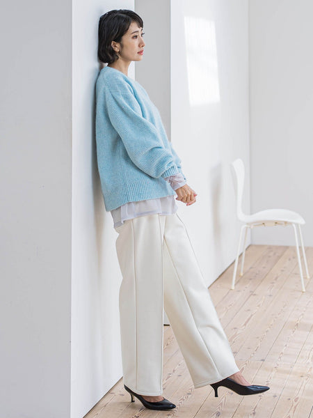 モヘヤスパンコールニット