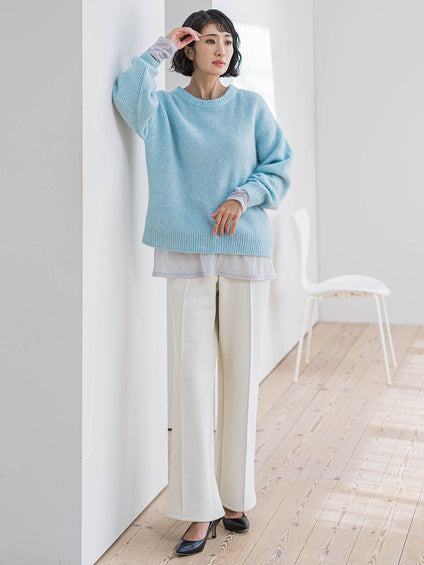 モヘヤスパンコールニット