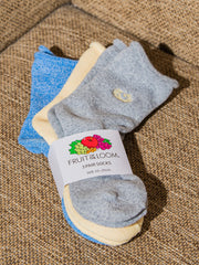 【FRUIT OF THE LOOM 】3足SETパイル刺繍ソックス