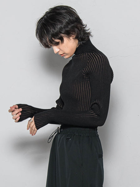【WEB限定】プレーティングリブニットプルオーバー≪手洗い可能≫