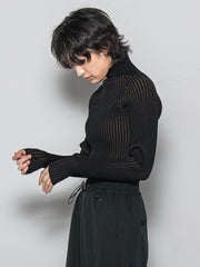 【WEB限定】プレーティングリブニットプルオーバー≪手洗い可能≫