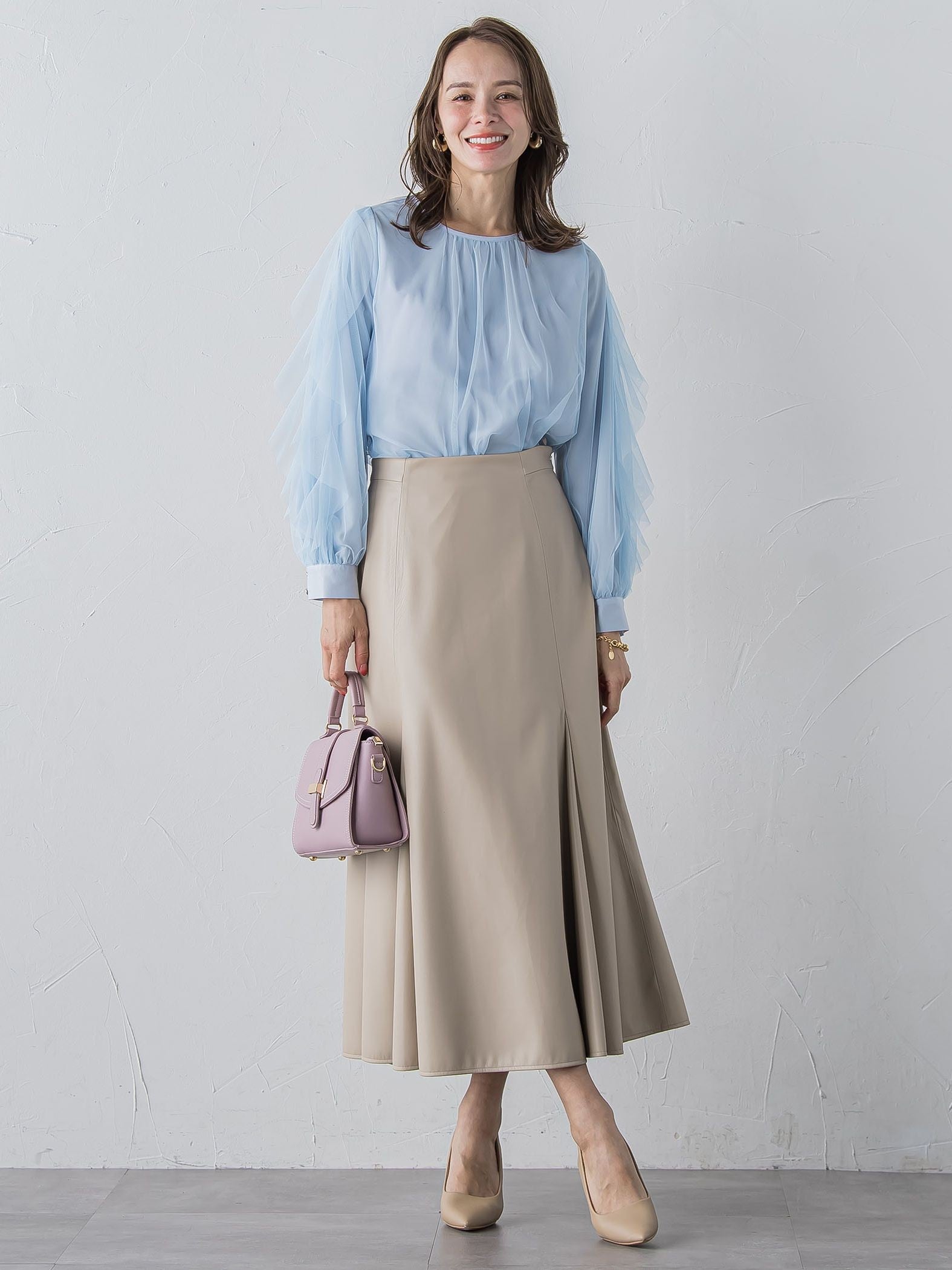 フェイクレザーマーメイドスカート