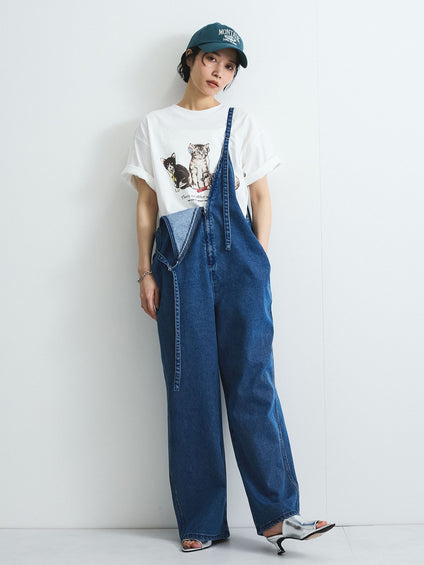 ライトオンスデニムサロペットパンツ≪手洗い可能≫
