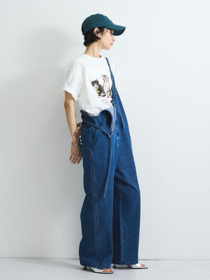 ライトオンスデニムサロペットパンツ≪手洗い可能≫